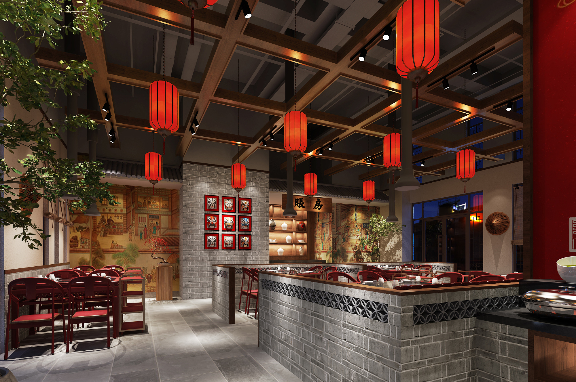 成都火鍋店裝修設(shè)計