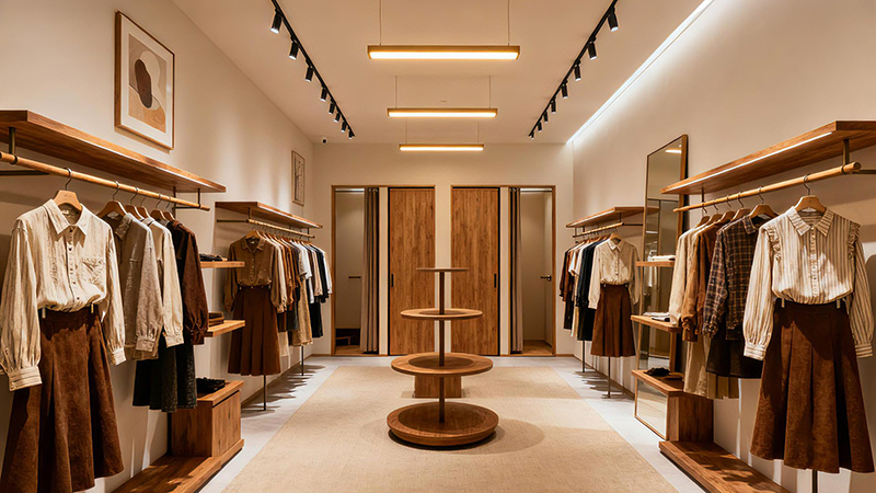 窄長的服裝店鋪怎么裝修？